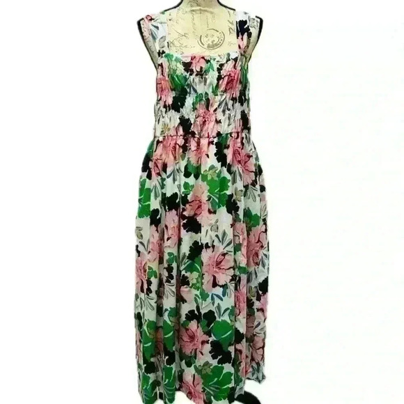 Tommy Hilfiger Women's Isla Floral Smocked Midi Dress size 16 - Picture 3 of 16